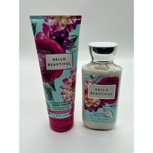Bath & Body Works HELLO BEAUTIFUL Body Cream Body Lotion 2 piece set NEW